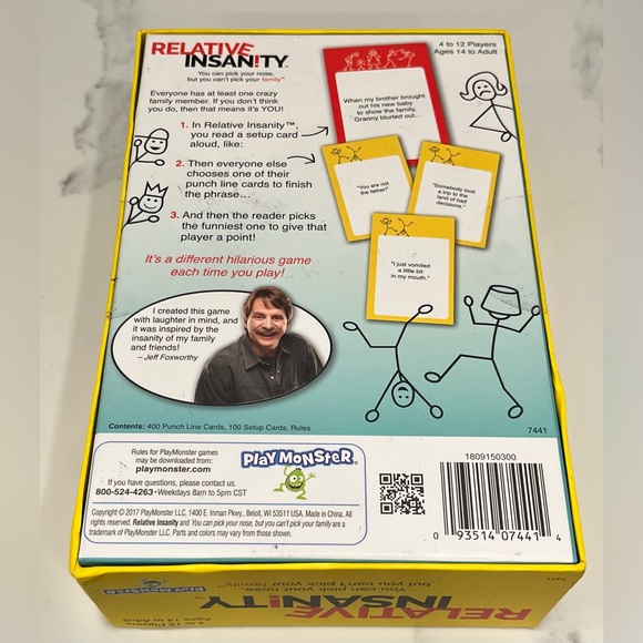 Relative Insanity party card game, featuring Jeff Foxworthy. New/Sealed* - Picture 2 of 6
